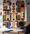 Papier peint panoramique Modelage Terracotta Sable Casamance 75564180 - 204 x 300 CM