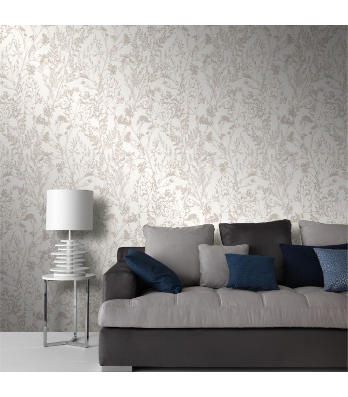 Papier peint vinyle sur intissé floral champêtre Erismann 10251-14