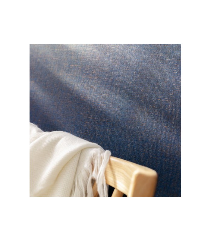 Papier peint Uni métallisé BLEU PAON DORÉ - Collection Élégance - CASELIO - Réf. ELC103236520