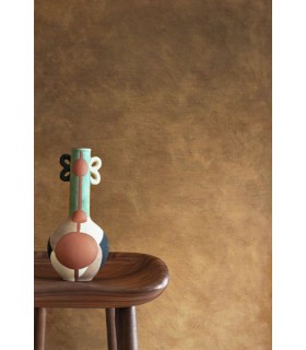 Papier peint vinyle sur intissé taupe Argile Casamance 75492038