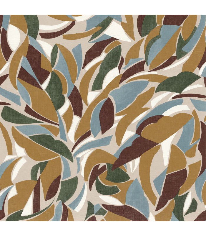 Papier peint vinyle sur intissé Collage grège moutarde – Casamance 75553874