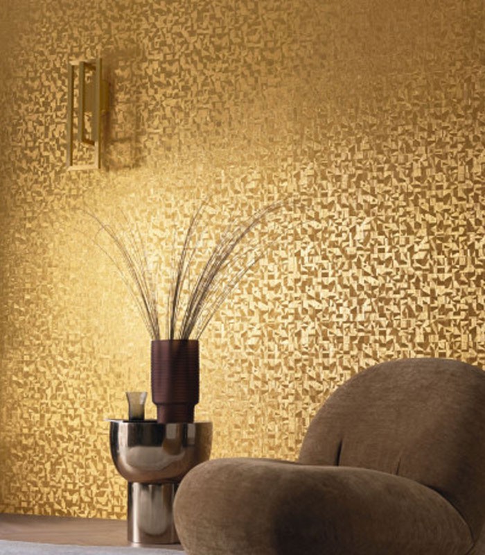 Papier Peint Vinyle sur Intissé Veladero Or – Textures Métalliques de Casamance - réf. 75740202
