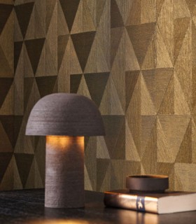 Papier Peint Vinyle sur Intissé Parangon Blanc/ Doré – Textures Métalliques de Casamance - réf. 75770508