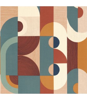 Papier Peint Vinyle sur Intissé Vassily Cyprès – Mouvements de Casamance - réf. 75990100