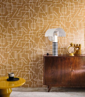 Papier Peint Vinyle sur Intissé Alexander Sable – Mouvements de Casamance - réf. 76021324