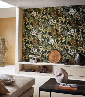 Papier peint vinyle Peradeniya blanc mordoré Casamance 75940100
