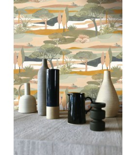 Papier Peint Intissé Cap Ferret Sable Latte – L’Ile aux Oiseaux de Casamance - réf. 75870100