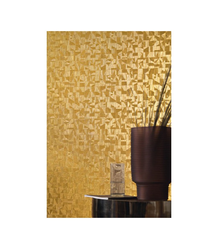 Papier Peint Vinyle sur Intissé Veladero Or – Textures Métalliques de Casamance - réf. 75740202