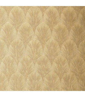 Papier peint vinyle sur intissé Tourmaline blanc doré Casamance 75781324