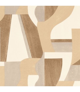 Papier peint Gino Cognac vinyle sur intissé Casamance réf. 76001222