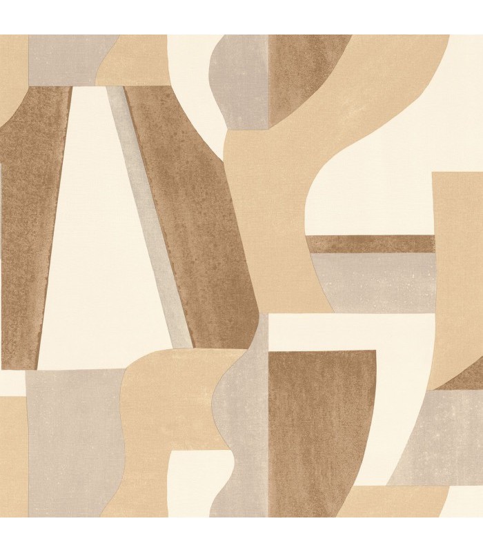 Papier peint Gino Cognac vinyle sur intissé Casamance réf. 76001222