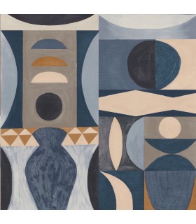 Papier Peint Vinyle sur Intissé Auguste Latte – Mouvements de Casamance - réf. 76032344