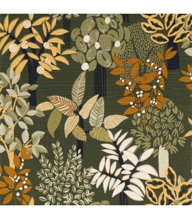 Papier peint vinyle Peradeniya blanc mordoré Casamance 75940100