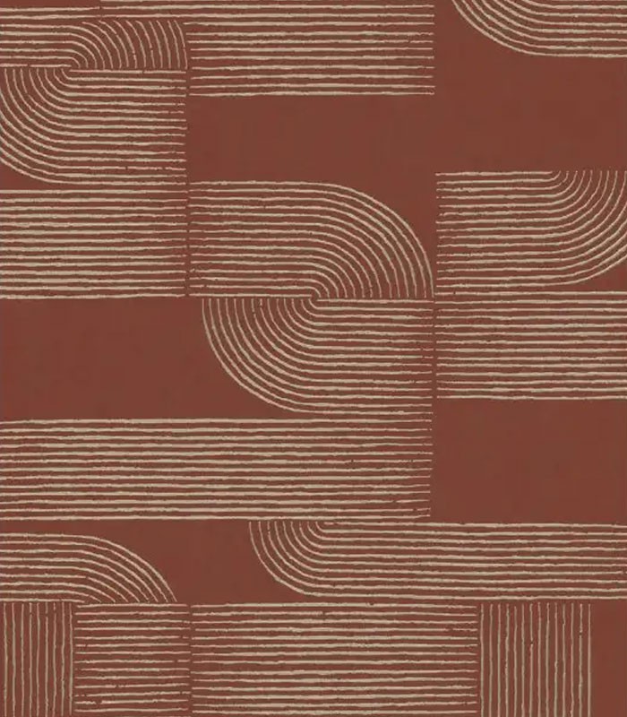 Papier Peint Intissé Hector Blanc/ Doré – Square Jasmin de Casamance - réf. 75701222