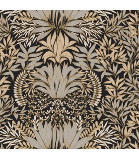 Papier Peint Intissé Chardon Blanc/ Doré – Square Jasmin de Casamance - réf. 75733160