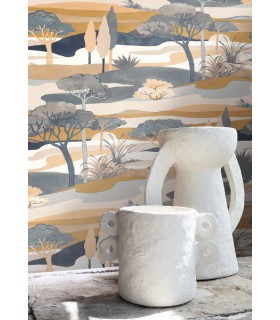 Papier Peint Intissé Cap Ferret Sable Latte – L’Ile aux Oiseaux de Casamance - réf. 75870100