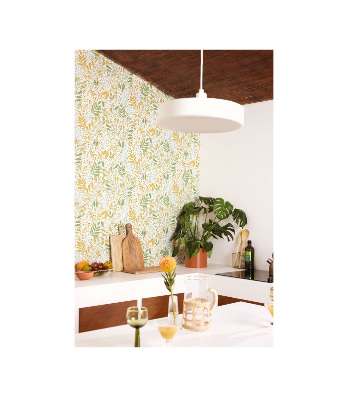 Papier peint Joy Vert et Orange - Collection Green Life 2 - CASELIO - Réf.  GNL2101690369