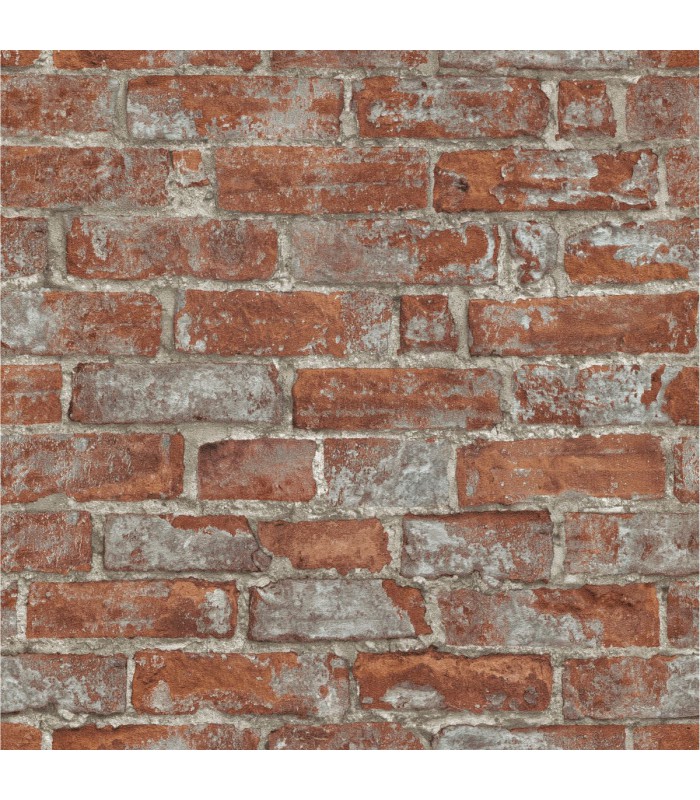 Papier Peint Vinyle Grainé sur Intissé Motif Brique Rouge – Erismann - réf. 6318-06