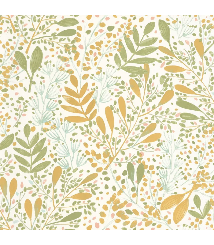 Papier peint Joy Vert et Orange - Collection Green Life 2 - CASELIO - Réf.  GNL2101690369