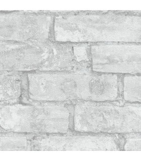 Papier peint vinyle grainé intissé brique gris Erismann 6318-10