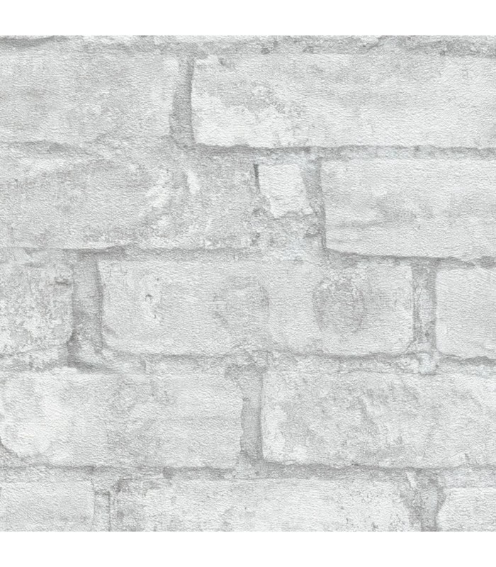 Papier peint vinyle grainé intissé brique gris Erismann 6318-10