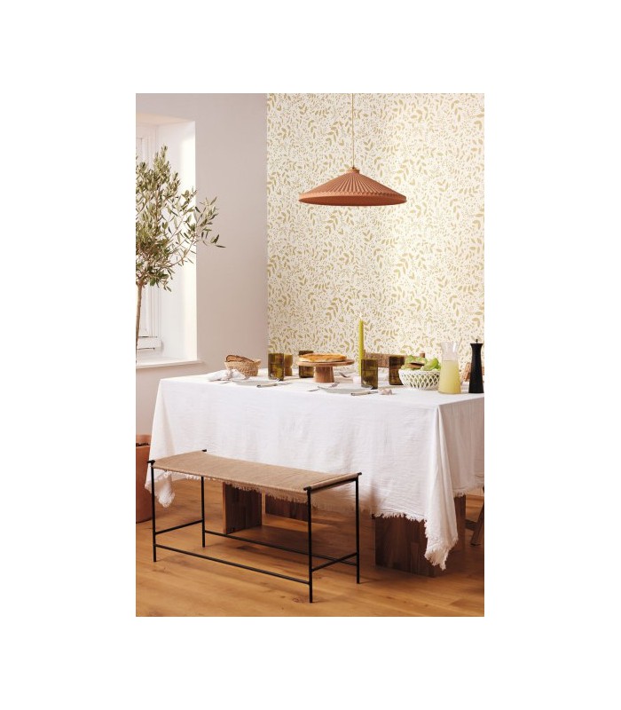 Papier peint Sympathy Blanc et Or - Collection Green Life 2 - CASELIO - Réf.  GNL2105340212