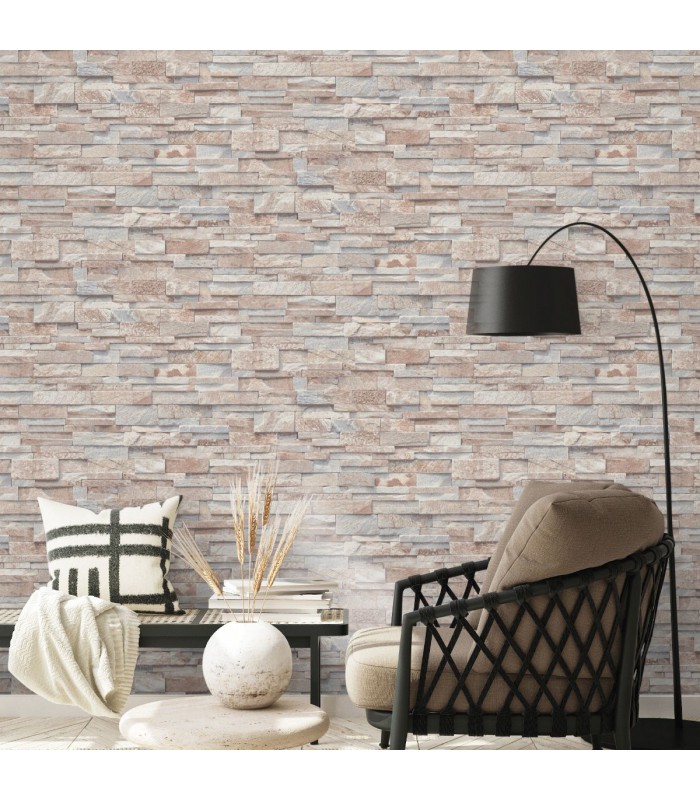 Papier peint vinyle grainé intissé parement beige Erismann 02363-10