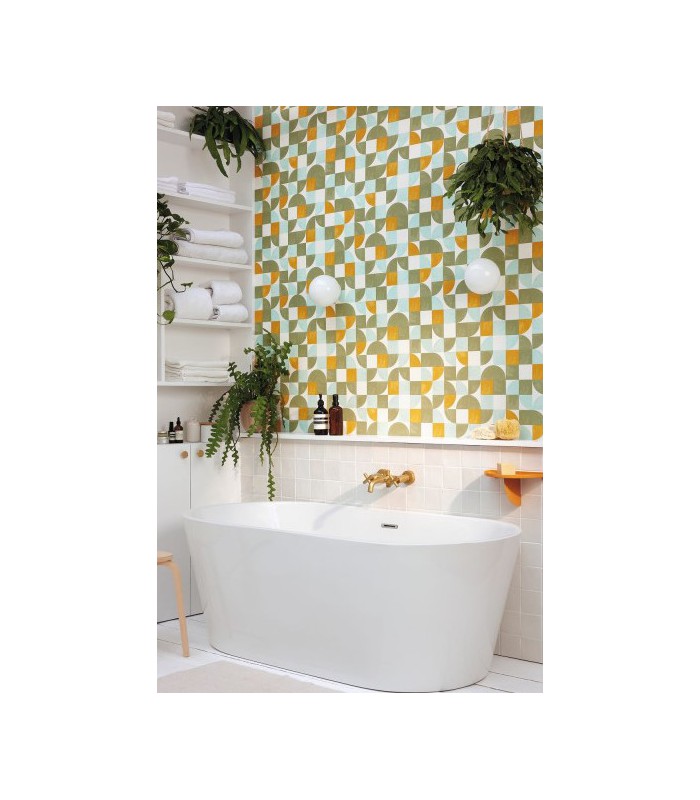 Papier peint Hapiness Vert kaki et Orange - Collection Green Life 2 - CASELIO - Réf.  GNL2105360387