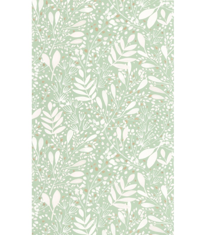 Papier peint Joy Vert d'Eau et Or - Collection Green Life 2 - CASELIO - Réf.  GNL2101697073