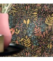 Papier peint Joy Rose Ocre sur Fond Noir - Collection Green Life 2 - CASELIO - Réf.  GNL2101694129