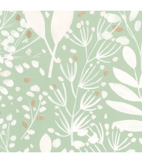 Papier peint Joy Vert d'Eau et Or - Collection Green Life 2 - CASELIO - Réf.  GNL2101697073