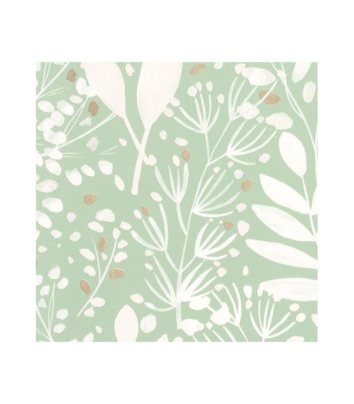 Papier peint Joy Vert d'Eau et Or - Collection Green Life 2 - CASELIO - Réf.  GNL2101697073