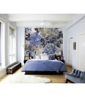 Panoramique Vintage Blue Garden - Collection Pure 2 - KOMAR - REF P265-VD3 - 300x250CM