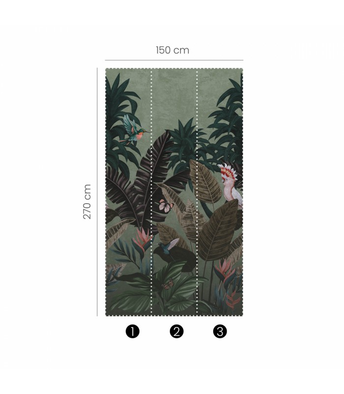 Panoramique MURALS - TROPICAL TWILIGHT - Erismann - 2547N-81 - 1,50m x 2,70m