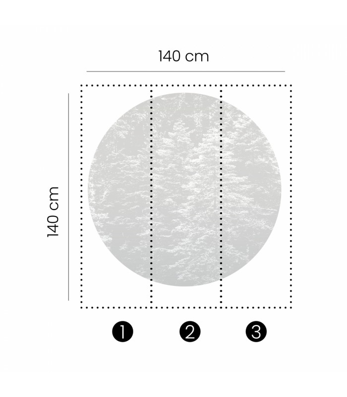 Panoramique MURALS - HAZY PINES - Erismann - 2553N-71 - 1,40m de diamètre
