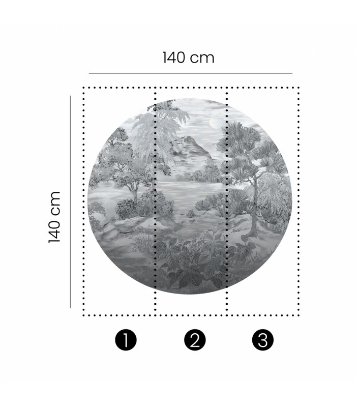 Panoramique MURALS - FUJIYAMA - Erismann - 2554N-71 - 1,40m de diamètre