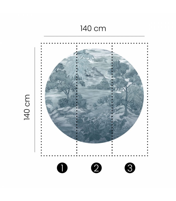 Panoramique MURALS - FUJIYAMA - Erismann - 2554N-72 - 1,40m de diamètre