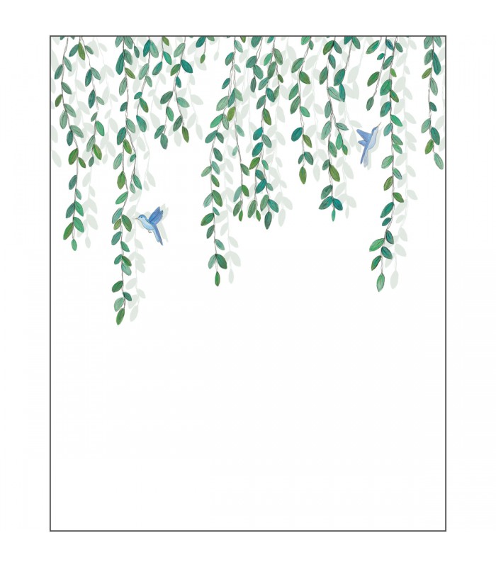 Papier peint Panoramique Birdy Vert - 200x250cm - Collection Green Life 2 - CASELIO - Réf.  GNL2105400405