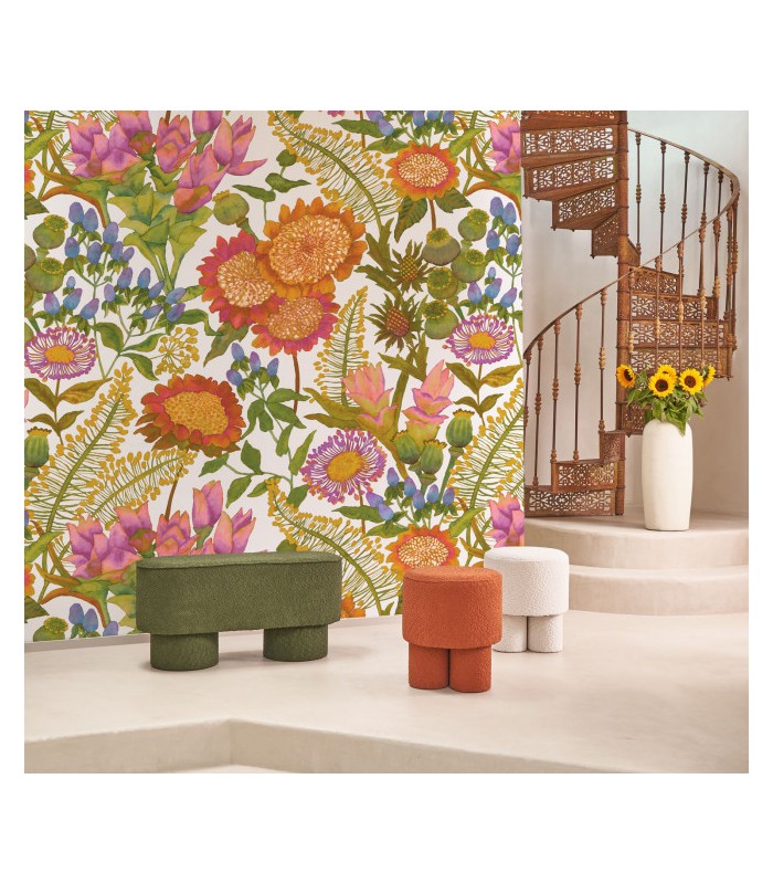 Papier peint Panoramique LES BAUX DE PROVENCE MULTICO, format S - Collection Échappée Belle - CASADECO - Réf.ECHA89877316