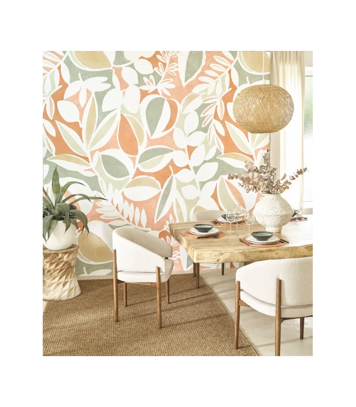 Papier peint Panoramique PLACE DES LICES TERRACOTTA-PIN, format S - Collection Échappée Belle - CASADECO - Réf.ECHA89887216