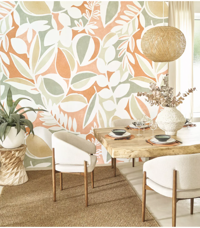 Papier peint Panoramique PLACE DES LICES TERRACOTTA-PIN, format L - Collection Échappée Belle - CASADECO - Réf.ECHA89887218