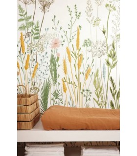 Papier peint Panoramique Herbarium Multicouleurs - 200x310cm - Collection Green Life 2 - CASELIO - Réf.  GNL2105390404