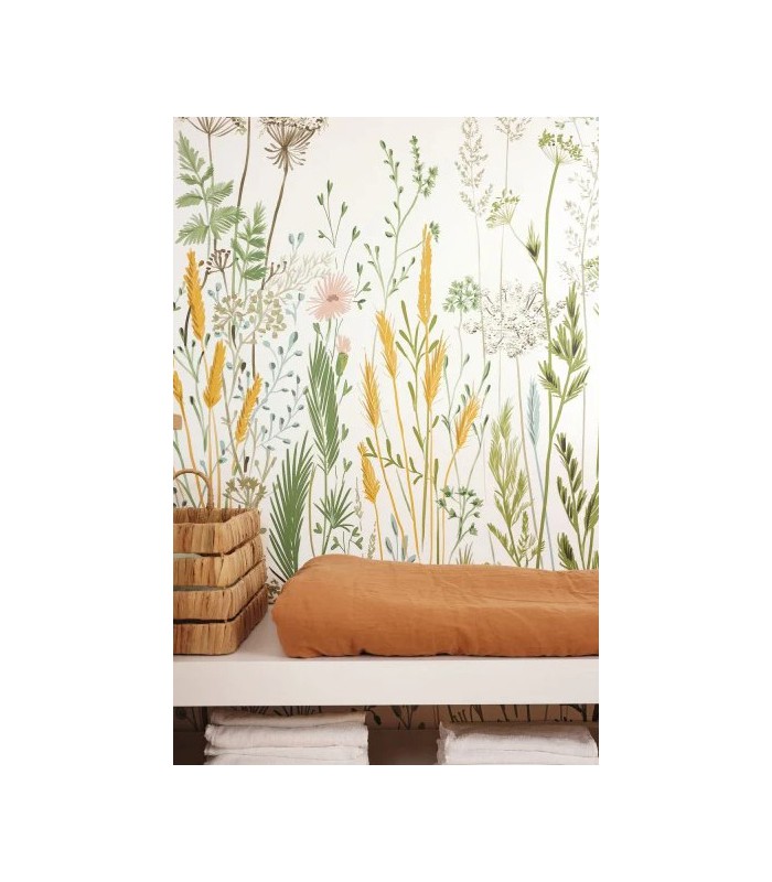 Papier peint Panoramique Herbarium Multicouleurs - 200x310cm - Collection Green Life 2 - CASELIO - Réf.  GNL2105390404