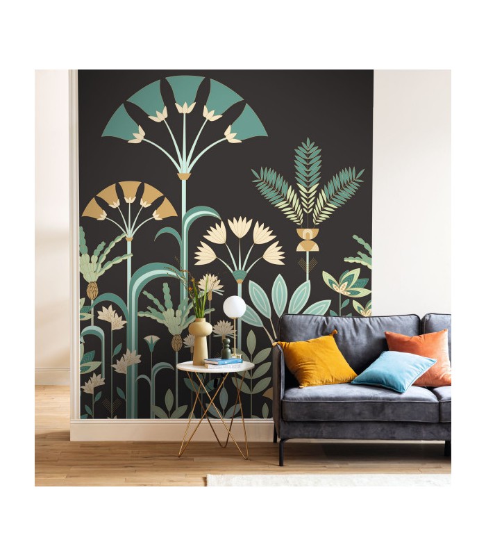 Papier peint Panoramique Luxuriance VERT - 200x310cm - Collection Élégance - CASELIO - Réf. ELC105327004