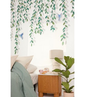 Papier peint Panoramique Birdy Vert - 200x250cm - Collection Green Life 2 - CASELIO - Réf.  GNL2105400405