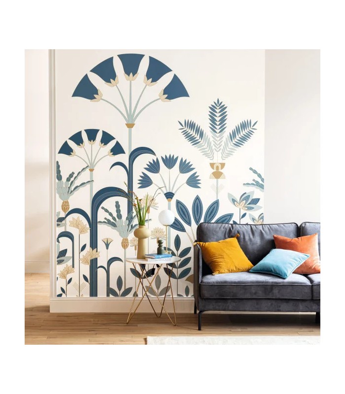 Papier peint Panoramique Luxuriance BLEU - 200x250cm - Collection Élégance - CASELIO - Réf. ELC105326005