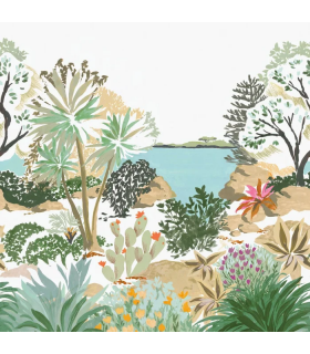 Papier peint Panoramique CAP ESTEREL BLEU, format S - Collection Échappée Belle - CASADECO - Réf.ECHA89866116