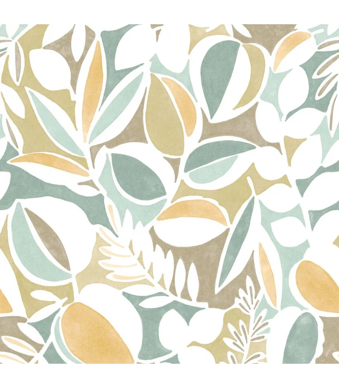 Papier peint Panoramique PLACE DES LICES BLEU-OLIVE, format S - Collection Échappée Belle - CASADECO - Réf.ECHA89883716