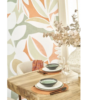 Papier peint Panoramique PLACE DES LICES TERRACOTTA-PIN, format S - Collection Échappée Belle - CASADECO - Réf.ECHA89887216