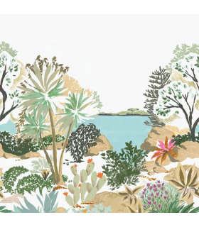 Papier peint Panoramique CAP ESTEREL BLEU, format L - Collection Échappée Belle - CASADECO - Réf.ECHA89866118